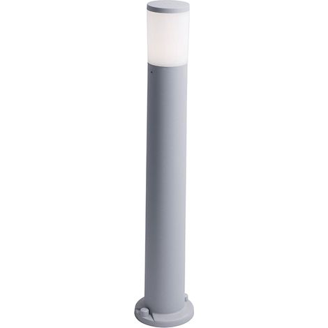 amelia straßenlampe 1xe27 8,5w mit druckknopf cct (3farben) ip55 h.80xd.10cm grau harz