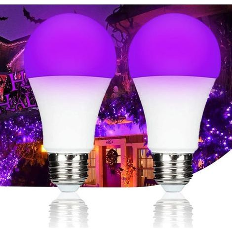 9-W-UV-Schwarzlichtlampe – E27, 395 nm zur Urinerkennung, für fluoreszierende Farbe, Halloween und Kinderpartys (1/5)