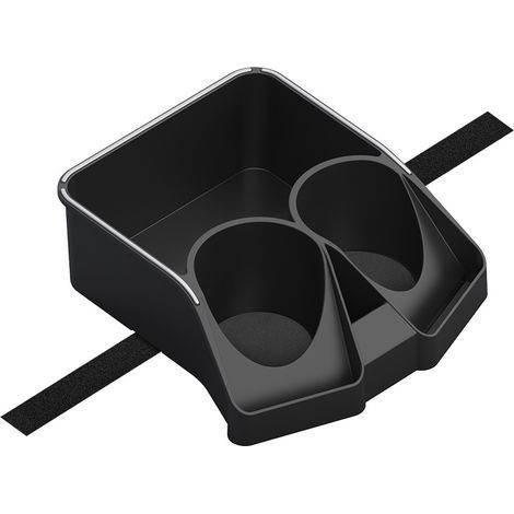 Boîte de rangement universpour voiture : Rangement gobelets, mouchoirs et objets de voiture, fixée sur la console centrale (1/2)