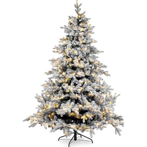 Albero Di Natale Massive Innevato Con Luci H240 3976 Rami Bizzotto - 0970033