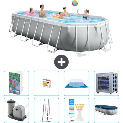 Intex Piscina Prism Frame Ovale - 610x305x122 cm - 9-pezzi S535 (1/4)