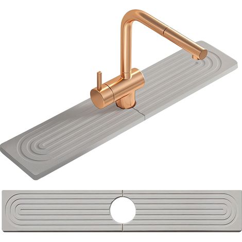2 Tapis Absorbant, Terre De Diatomée, 60x10 Cm, Design Pliant, Anti-Dérapant, Pour Évier Cuisine Et Salle De Bain (1/5)
