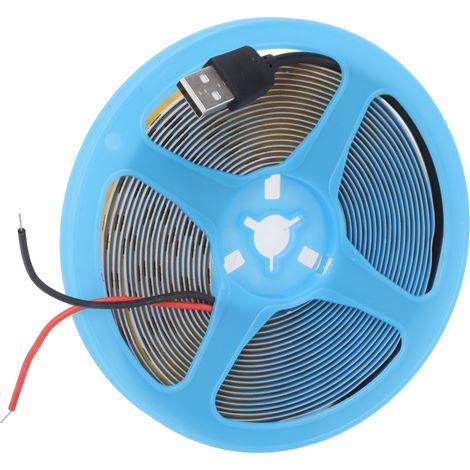 Bande LED COB 5V auto-adhésive et flexible pour éclairage intérieur et extérieur, 300 LED, 5 mètres, lumière blanche 6000K (1/5)