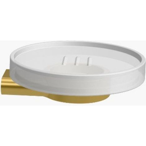 Colombo Design Mini porta sapone a parete vetro acidato oro opaco codice prod: B40010OM-VAN