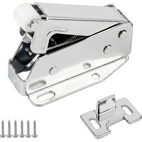 Push to Open, 8 Piece Door Closet Buffer for Use in Various Cabinets and Cabinets, Cold-Rolled Steel Strong and Durable Smooth Sliding (1/5)