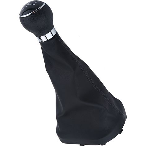 Kit pommeau de levier de vitesse 6 rapports avec soufflet pour Volkswagen Touran 2003-2010 et Caddy II MK2 2004-2009 (1/5)