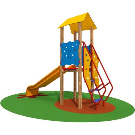 Torretta Melissa 1105 tetto scala risalita e scivolo caduta 98cm Giochipark