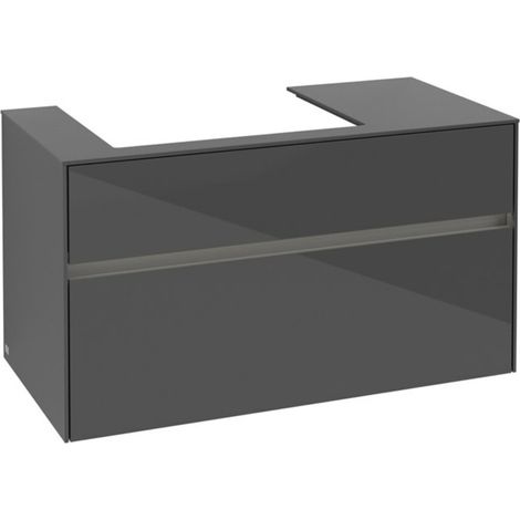 VB Waschbeckenunterschrank Collaro C017B0 1000x548x500mm Eckig Glossy Grey (1/3)