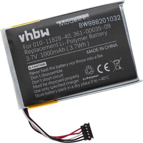vhbw Akku kompatibel mit Garmin T 5 mini, TT 15 mini Hundehalsband Hunde-Trainer (1000 mAh, 3,7 V, Li-Polymer)