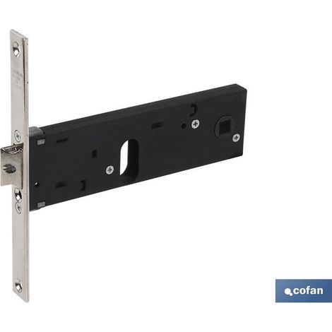 Cerradura Zócalo Oval E70 F16- Níquel (para Metal)