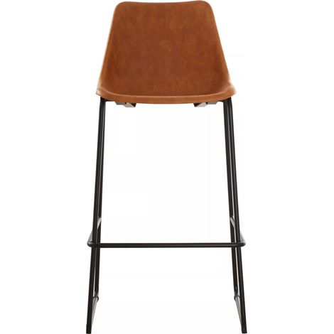 Interiors by Premier Elevated And Comfortable Camel Bar Stool With Black Legs, Sleek Kitchen Stool, Stable Contemporary Bar Stool (1/5)
