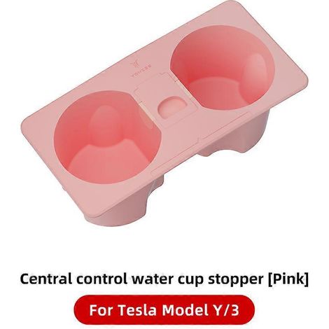 Support porte-gobelet pour Tesla Model 3 et Model Y cendrier pour Tesla Model 3 (2023) et Model Y accessoires de commande centrale - Rose (1/5)