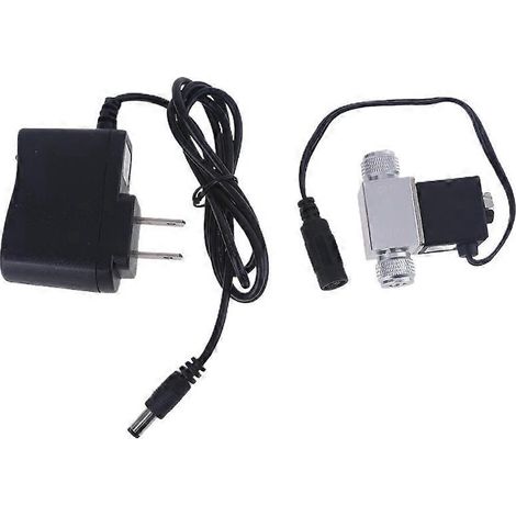 Électrovanne CO2 pour système de régulation de CO2 d'aquarium 12 V CC - Électrovanne basse température pour aquarium à poissons - Double tête - Prise US (1/5)