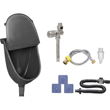 【Chauffage et ventilation】Urinoir en plastique, à chasse d'eau, avec cathéter, mural, anti-fuites, dapté aux dortoirs, au camping, au jardin, au sous-sol, aux chantiers de construction et aux sanitair (1/5)