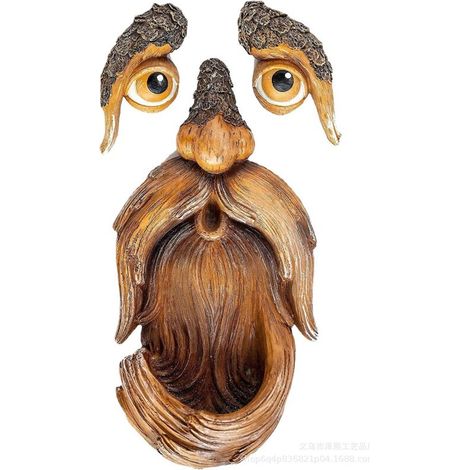 Mangeoire à oiseaux Tree Monster pour jardin, décoration unique pour l'extérieur et l'intérieur, décoration artisanale en résine (1/5)