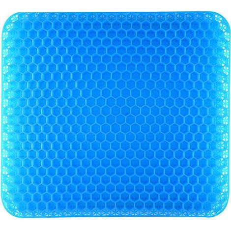Coussins de siège en gel rafraîchissant avec coussinets en nid d'abeille pour une assise longue et confortable dans la voiture et le bureau(30X25X2.4cm) (1/5)