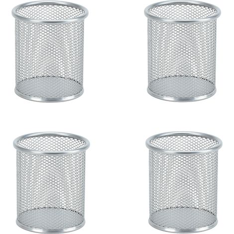 Support Stylo - Support Métallique en Maille pour Bureau - Organiseur de Stylos et Fournitures de Bureau - Lot de 1 (1/5)