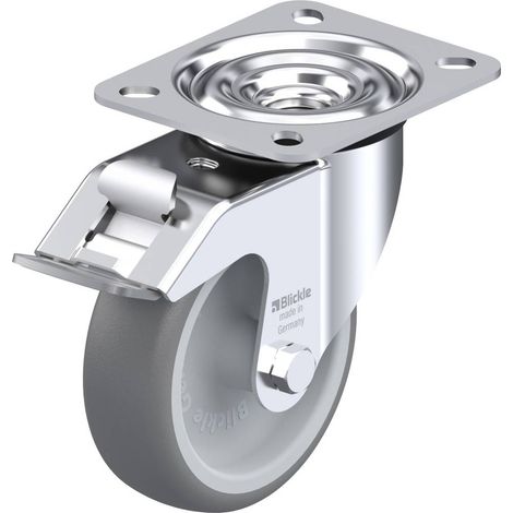 Blickle 605550 LE-TPA 102G-FI Ruota girevole con fermi Diametro ruota: 100 mm Capacità di carico (max.): 110 kg 1 pz.