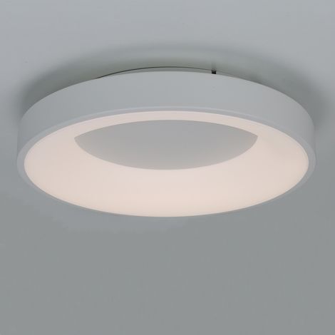 Plafonnier LED métal blanc, 36W CCT  Ø40 cm