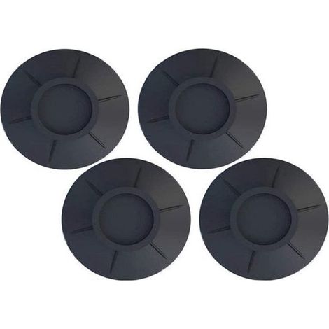 Lot de 4 amortisseurs anti-vibrations - Rehausseur pour machine à laver et sèche-linge - Noirs - Accessoire électroménager (1/5)