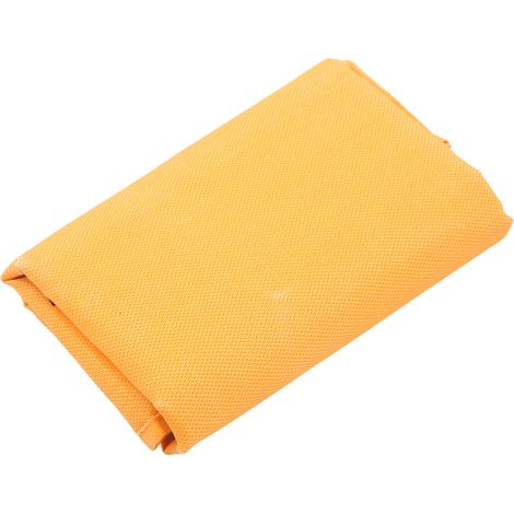 Couverture anti-feu en silicone orange 1 m x 1 m pour l'évacuation, la lutte contre les incendies et le sauvetage. (1/5)