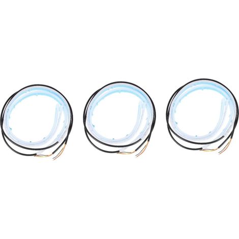 6pièces Bande LED Éclairage Étanche Double Couleur pour Voiture Feux Diurnes Et Clignotants Accessoire Auto (1/5)