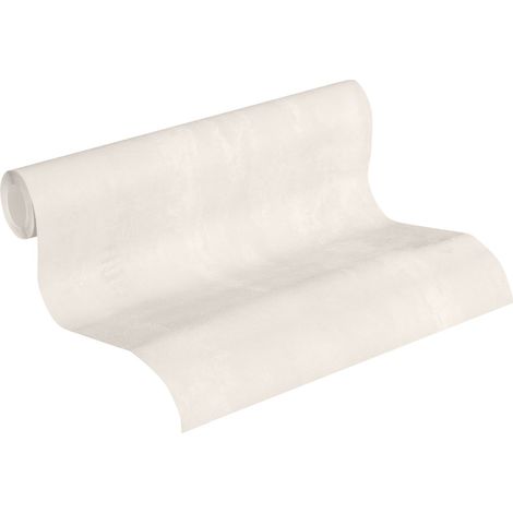 Papier peint effet béton 374124, industriel intissé vinyle gris clair/crème, idéal pour couloir et entrée (1/5)