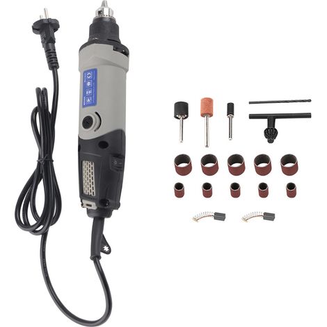 Perceuse électrique 400W, meuleuse droite 6 vitesses variables, outil rotatif multifonction, prise UE 220V