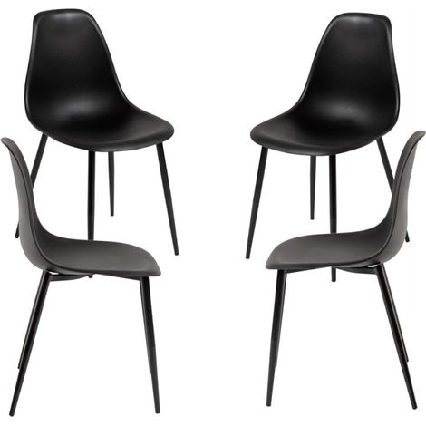 Packs Sillas Comedor - Pack 4 Sillas Mykle Total - Negro