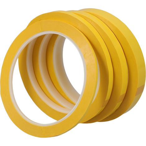 4 Rouleaux Ruban Adhésif Électrique Jaune Pet Haute Température (1/5)