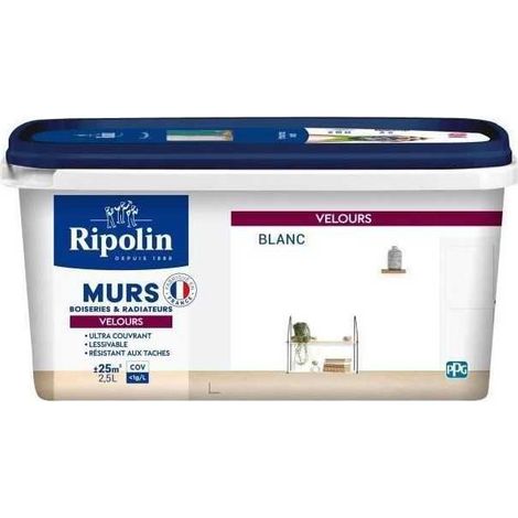 RIPOLIN Wandfarbe Weiß Samt Innen 2,5l (1/3)