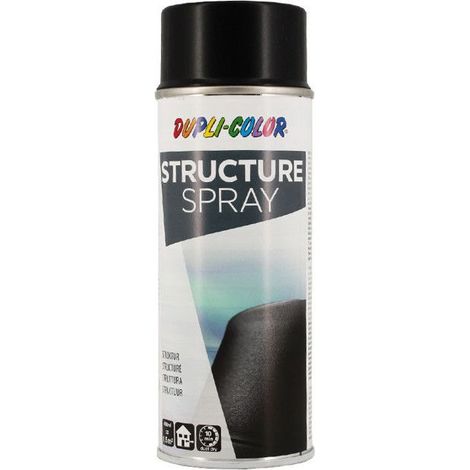 Bombe de peinture Noir mat - Effet de structure granuleux - Dupli-Color - 400 ml