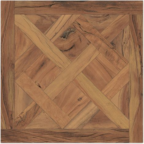 Carrelage Vintage effet Parquet Bois Brut Vieilli Versailles 45x45x0,95 cm Virelno - Sol intérieur (vendu par carton de 1 m²) - RO'MA CARRELAGE