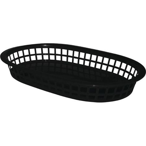 Panière alimentaire ovale en polypropylène noire (Lot de 6) - Ref GH969 - Olympia (1/5)