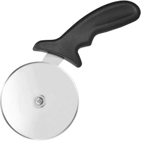 Coupe-pizza à bords hauts, acier inoxydable japonais, poignée ergonomique, résistant à la rouille, lame tranchante, découpe facile, poignée inclinée, haute performance. (1/4)