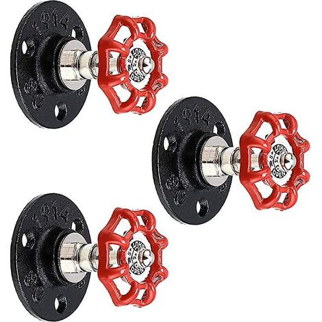 3 Crochets De Suspension Vintage, Tuyau En Fer Industriel Fixation Murale Rtro Pour Peignoir, Serviette, Sac, Parapluie, Chapeau Dcoration Antique (1/5)