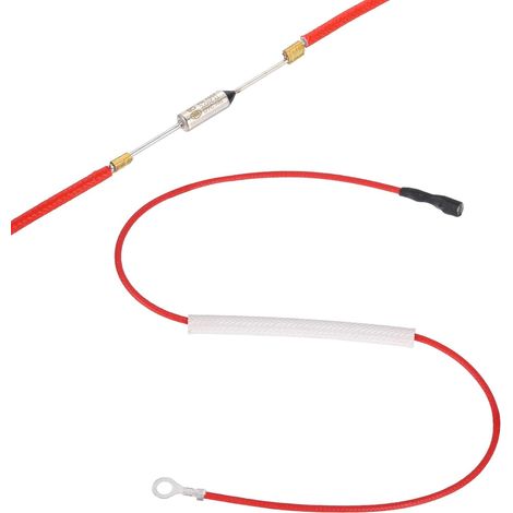 Fusible Thermique Universel Pour Cuiseur À Riz, 240°C 10A 250V Fusible Thermique Métallique Avec Borne Et Borne À Anneau Gainage En Fibre De Verre Pour Pièce De Réparation (1/5)