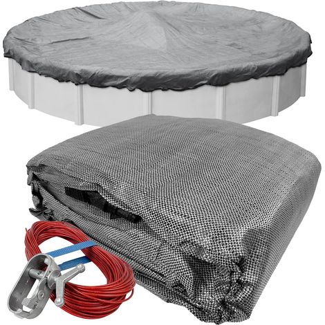 Bâche d'hiver en Maille pour Piscine Hors Sol Ronde de 4,6 m (1/5)