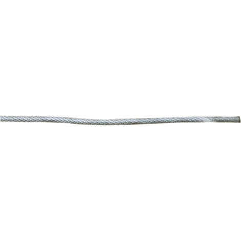 Drahtseil DIN3055  ø 2/3 mm 6x7 Litzen + 1 FE verzinkt + PVC ummantelt