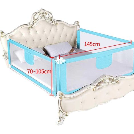 Barrière de sécurité, hauteur réglable, design pliable, 1.5m Bleu (1/2)