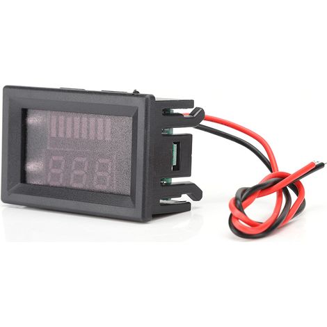 Voltmètre numérique CC pour appareils mobiles, indicateur de tension pour batterie au lithium, voltmètre 12V-72V (bleu) (1/5)