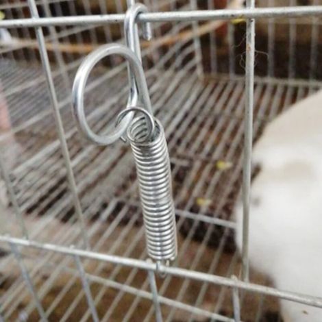 Haofy Lot de 20 crochets à ressort multifonctions pour portes de cage, crochets de verrouillage à ressort en métal pour sécuriser la porte de cage (petit crochet à ressort pour portes de cage) (1/5)