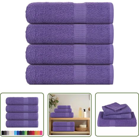 vidaXL Badetücher 4 Stk. Lila 100x150 cm 360 g/m² 100% Baumwolle (1/5)