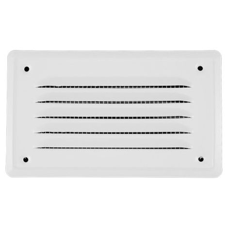 REJILLA DE VENTILACI脫N EXTERIOR DE METAL 14x7 BLANCA (1/4)