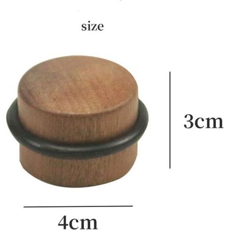 ALLIANDISArrêts de Portes - Butée de Porte Adhésive en Bois pour Sol - Butoirs de Porte Protection de Portes et Murs - Pack 6 unités (Chêne) (1/3)