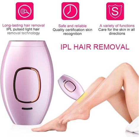 Épilateur 5 Niveaux d'Énergie, pour Corps et Visage, Hommes et Femmes (Noir)