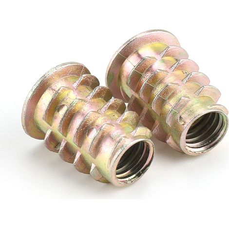 20 Pièces Écrous à Insérer M8 20mm en Alliage de Zinc pour Meubles en Bois (1/5)