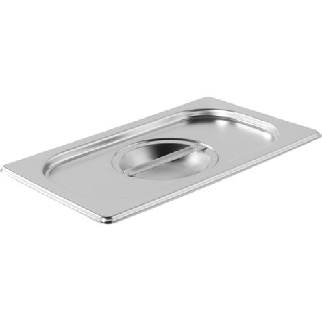 Couvercles inox standard avec poignee pour bacs gn1/4 265 x 162 mm - ATOSA