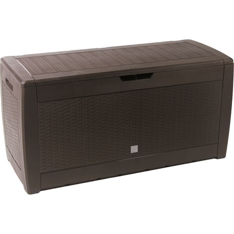 Baul de jardin 310 litros Boxe Rato en color chocolate 119 x 48 x 60 cm (1/5)