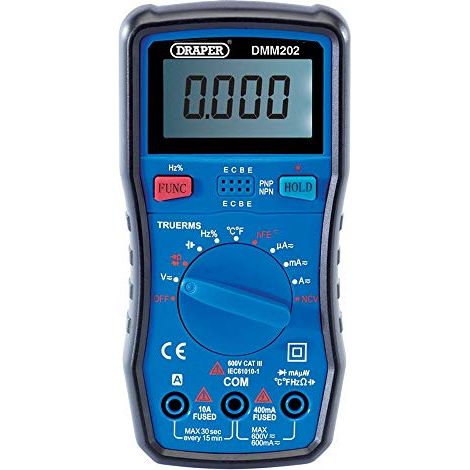 Multimetro digitale Draper digital multimeter 600 V AC/DC calibrazione automatica